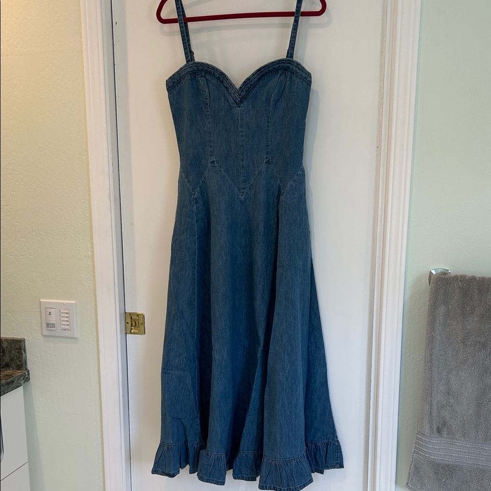 Free People Another Season Denim Midi Dress-NWT!! - Picture 4 of 13